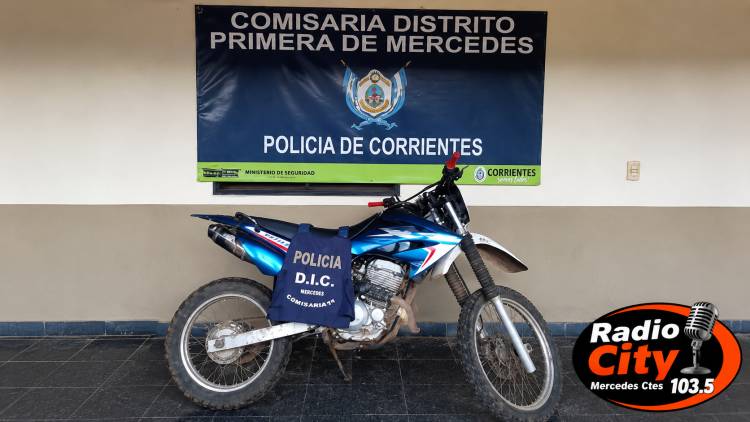 Mercedes: recuperaron una moto robada y descubrieron que otra era buscada en Buenos Aires