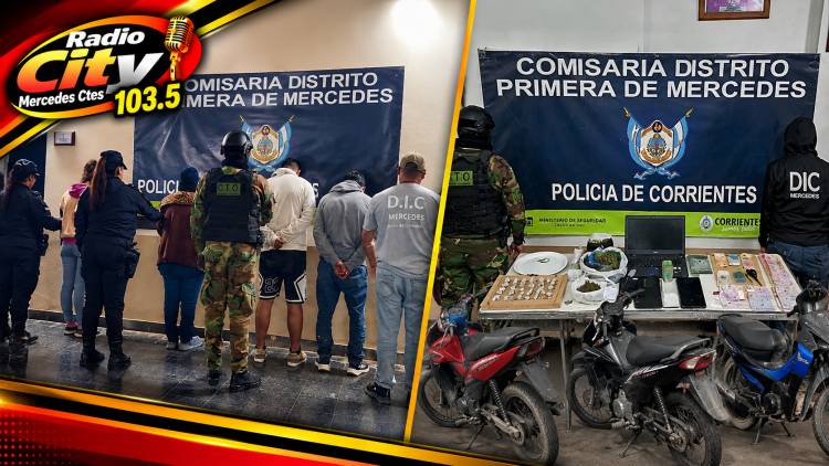 Mercedes bajo la lupa del narcotráfico: cuatro detenidos en un operativo policial