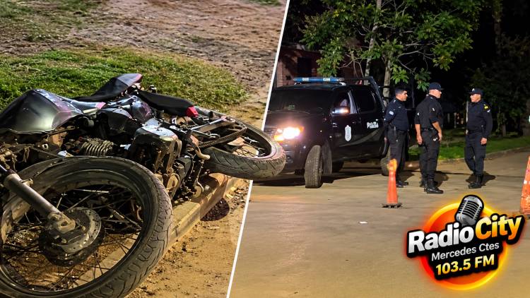 Mercedes : Choque de motos frente al barrio 44 Viviendas y un conductor habría escapado antes de que llegara la Policía”
