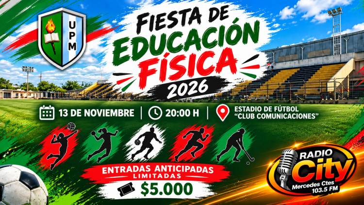 Mercedes: la UPM prepara su gran Fiesta de Educación Física 2026 en el estadio del Club Comunicaciones